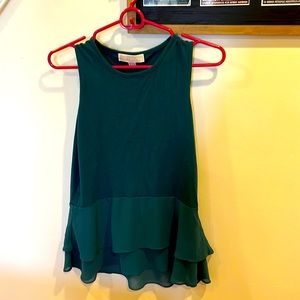 Teal sleeveless Michael kors blouse